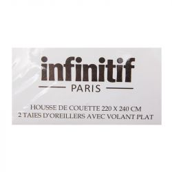 Housse de couette + 2 taies arty imprime 240x220 Mixte INFINITIF