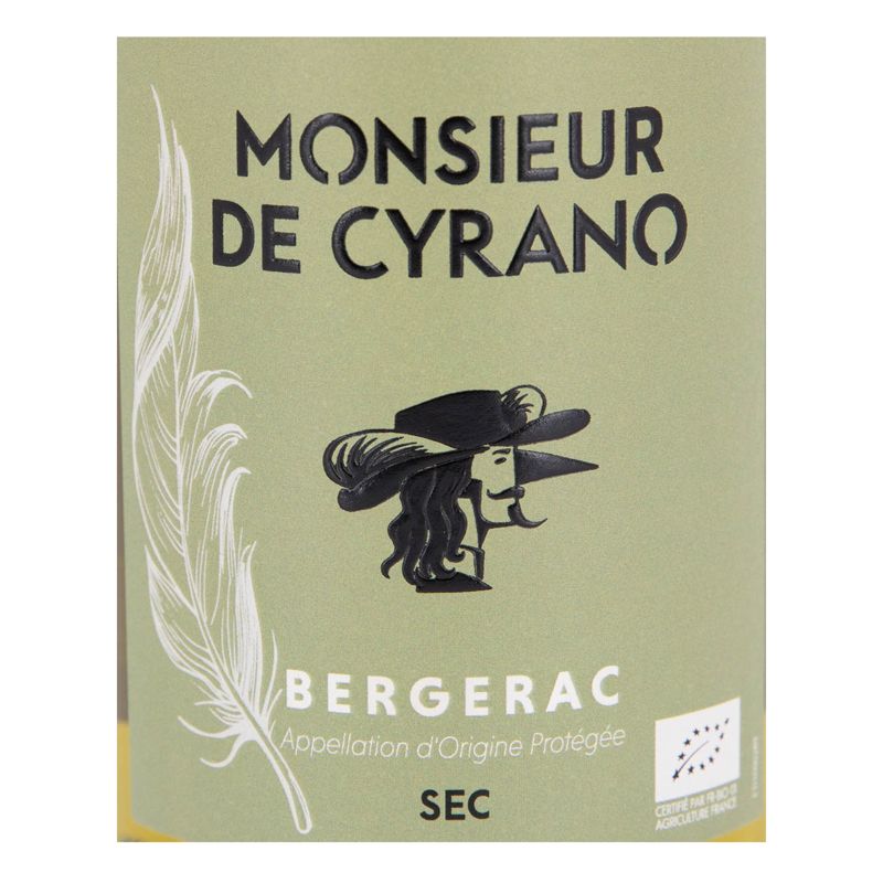 AOP BERGERAC BLANC SEC BIO 2021 MONSIEUR DE CYRANO 12% 75CL AR11964 AOP BERGERAC BLANC SEC BIO 2021 MONSIEUR DE CYRANO 12% 75CL AR11964