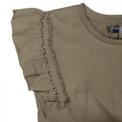 Tee shirt mc kaki emaelle 02v105g-pp girl Enfant DEELUXE 74