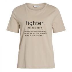 Tee shirt visybilla fighter feather gray 14092082 3949 Femme VILA