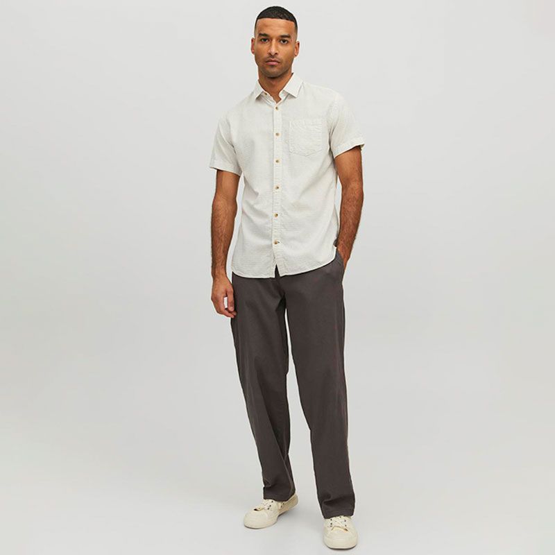 Chemise jwhabel shirt s/s cloud dancer 12254542 4080 Homme JACK & JONES