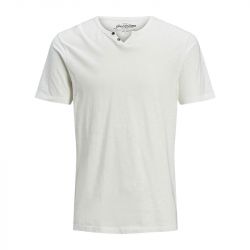 Tee shirt jwhben split neck noir 12222324 4080 Homme JACK & JONES
