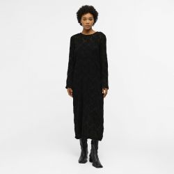 Robe objanmari ls midi dresses black 23044287 4197 Femme OBJECT