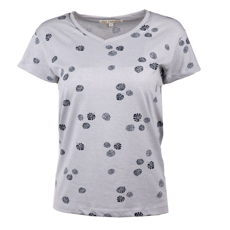 Tee shirt vaiana col v motif Femme TED LAPIDUS