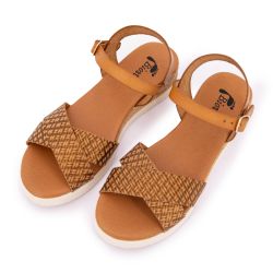 Sandale compensee corfu avellana 16492 36-41 Femme BIOSTOCK