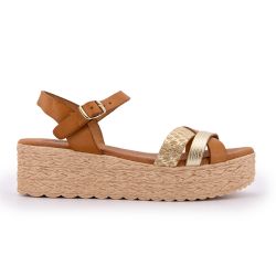 Sandale plateforme multi avellana 63576 36-41 Femme BIOSTOCK