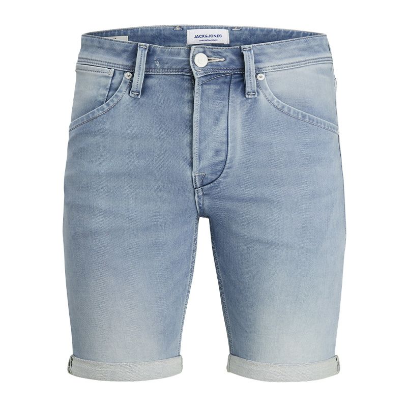 Short en jean bleu delave avec poches Homme JACK JONES a prix