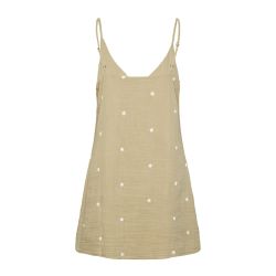 Strap short dress safari bright white em pcmaya Femme PIECES