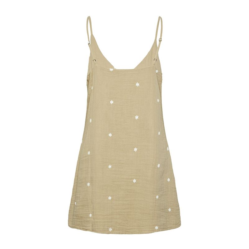 Strap short dress safari bright white em pcmaya Femme PIECES