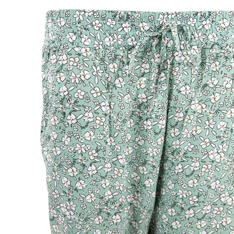 Pantalon fluide fleuri turquoise Femme MANOUKIAN a prix degriffe