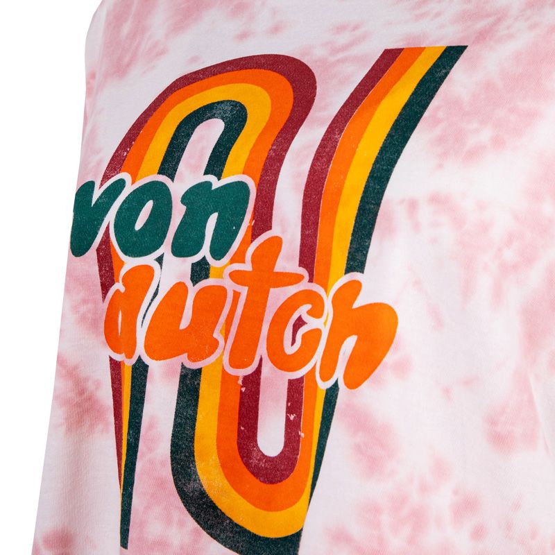 Crop top mc effet tye & dye et print devant vd/2/trc/bow/tdlp Femme VON DUTCH