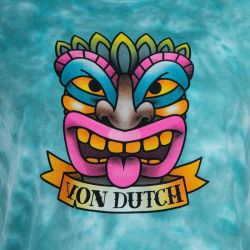 Crop top tye & dye et print devant strass vd/2/trc/tika/tdy Femme VON DUTCH