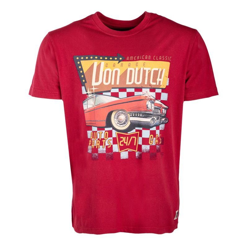 Tee shirt mc regular fit col rond print devant vd/1/trc/dinn/w Homme VON DUTCH