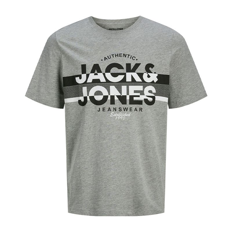 Jwhdry tee ss crew neck faded denim 12263410-4058 Homme JACK & JONES