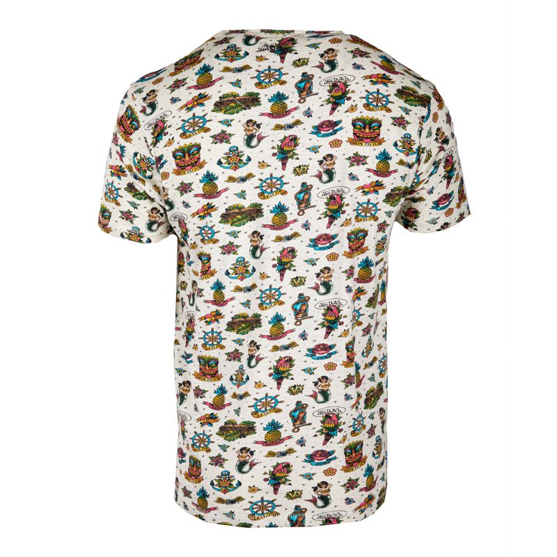 Tee shirt ron allover print logo imprime devant vd/1/tvc/ron/pm Homme VON DUTCH Tee shirt ron allover print logo imprime devant vd/1/tvc/ron/pm Homme VON DUTCH