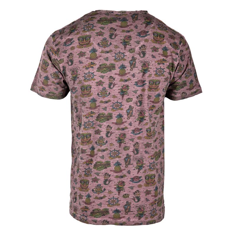 Tee shirt ron allover print logo imprime devant vd/1/tvc/ron/pm Homme VON DUTCH Tee shirt ron allover print logo imprime devant vd/1/tvc/ron/pm Homme VON DUTCH