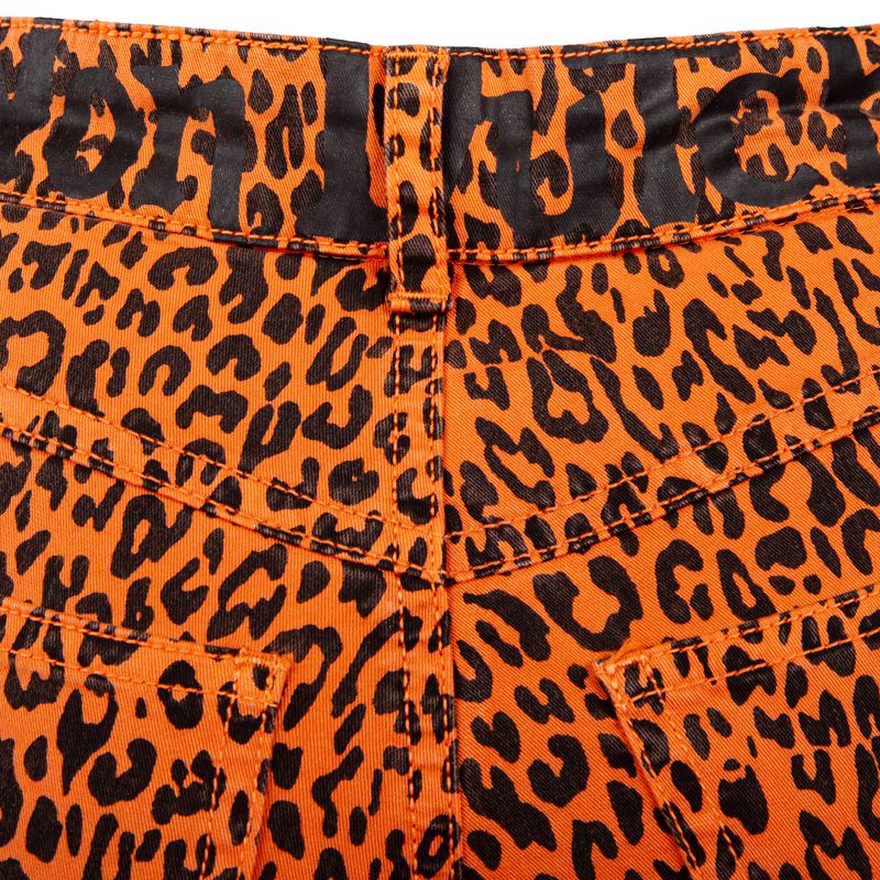 Short toile confort allover leopard print ceinture vd/2/sh/spicy/nol Femme VON DUTCH