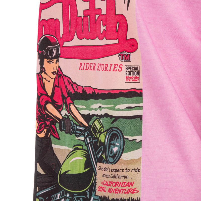 Tee shirt mc effet use et print devant vd/2/trc/story/lp Femme VON DUTCH