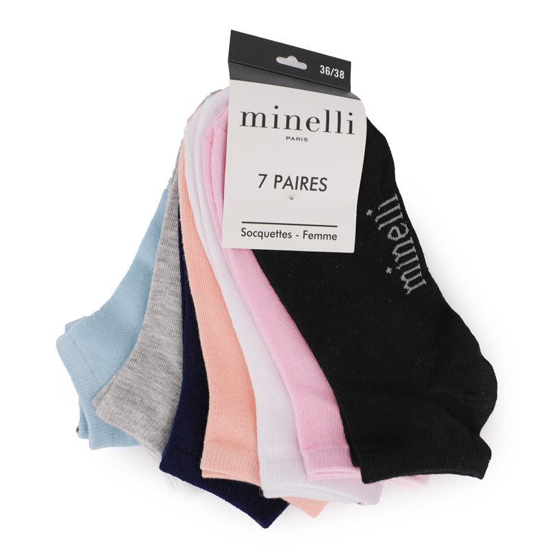 7 paires de socquettes rafika t 36/38 - 39/41 Femme MINELLI 7 paires de socquettes rafika t 36/38 - 39/41 Femme MINELLI