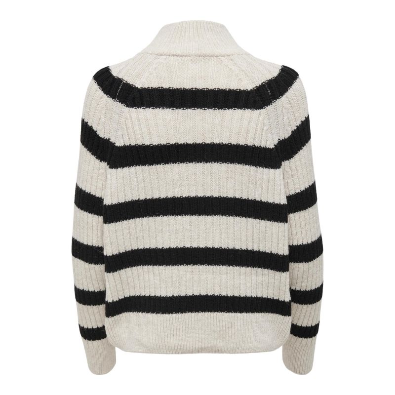 Pull ml rayure onlleise freya noos blanc/noir 15268818 4174 Femme ONLY