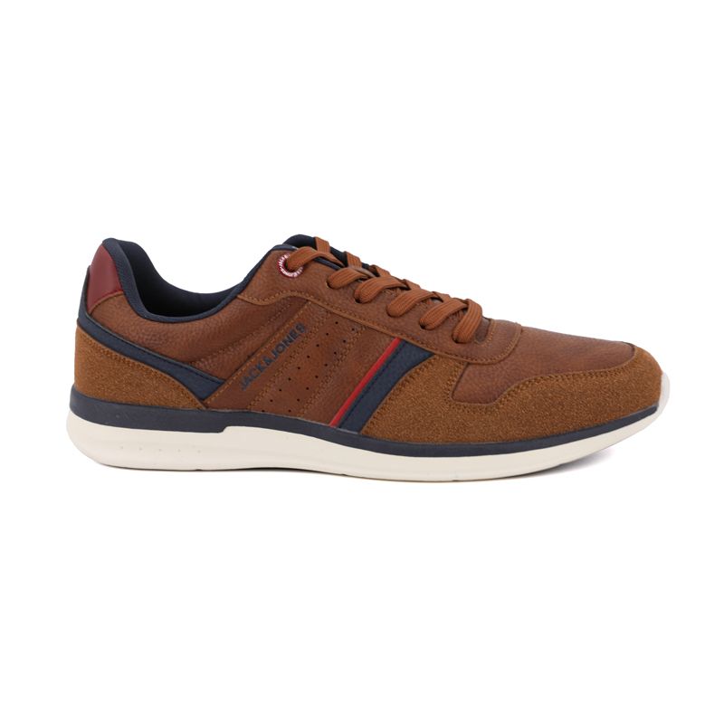 Baskets cognac jfwbaron pu combo sneaker 12257769 4115 Homme JACK & JONES