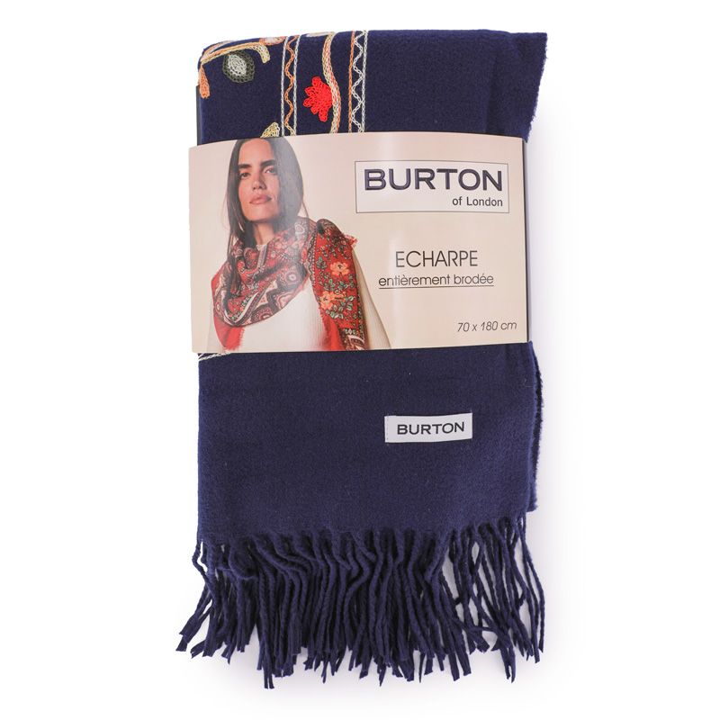 Famata echarpe femme brodee Femme BURTON OF LONDON