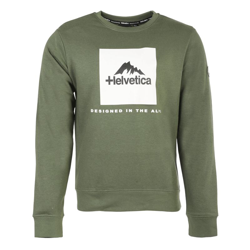 Sweatshirt roundneck avec logo 06 azul Homme HELVETICA