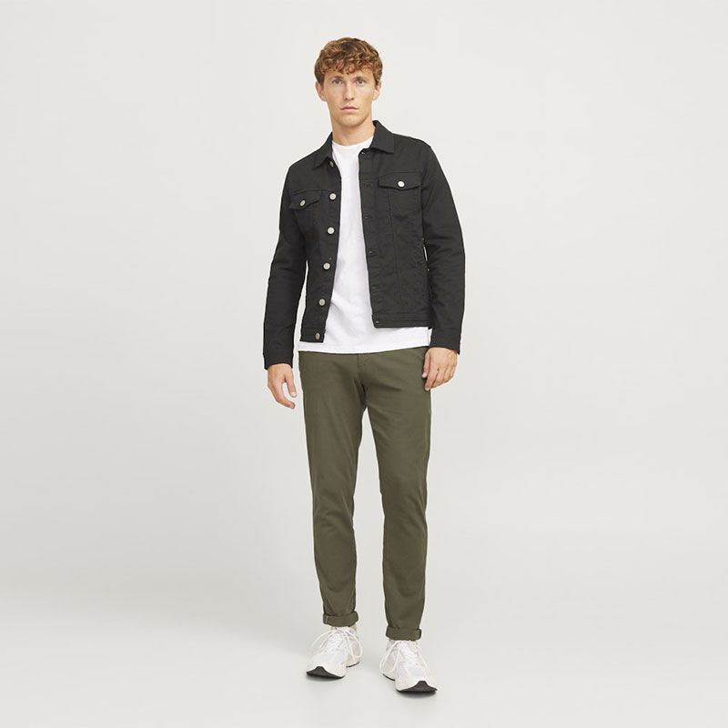 Pantalon olive night marco fury chino 12271621 Homme JACK & JONES Pantalon olive night marco fury chino 12271621 Homme JACK & JONES