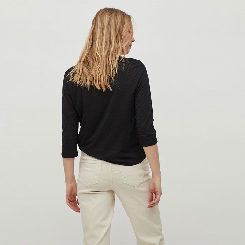 Tee shirt ml vianita v-neck 3/4 sleeve top/pb 14070370 Femme VILA