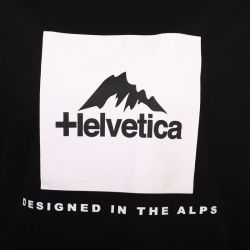 Tee shirt black manche courte avec logo 12 azul Homme HELVETICA
