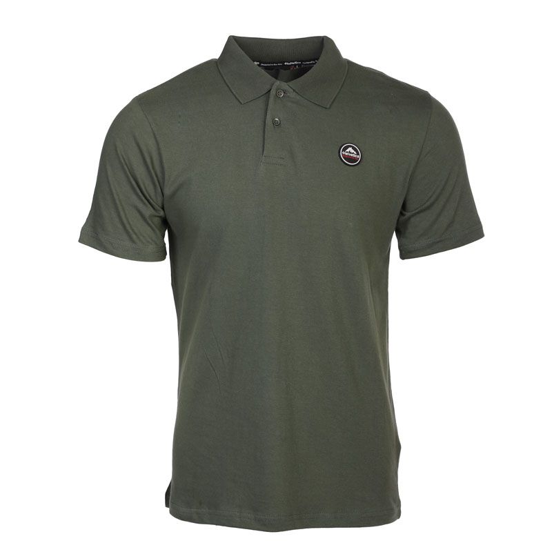 Polo khaki manche courte avec logo 14 grenoble Homme HELVETICA