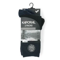 Pack de 2 chaussettes homme chaleur tyron 39-42/43-46 Homme KAPORAL Pack de 2 chaussettes homme chaleur tyron 39-42/43-46 Homme KAPORAL
