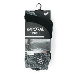 Pack de 2 chaussettes homme chaleur tyron 39-42/43-46 Homme KAPORAL Pack de 2 chaussettes homme chaleur tyron 39-42/43-46 Homme KAPORAL