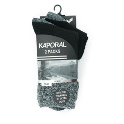 Pack de 2 chaussettes homme chaleur tyron 39-42/43-46 Homme KAPORAL Pack de 2 chaussettes homme chaleur tyron 39-42/43-46 Homme KAPORAL