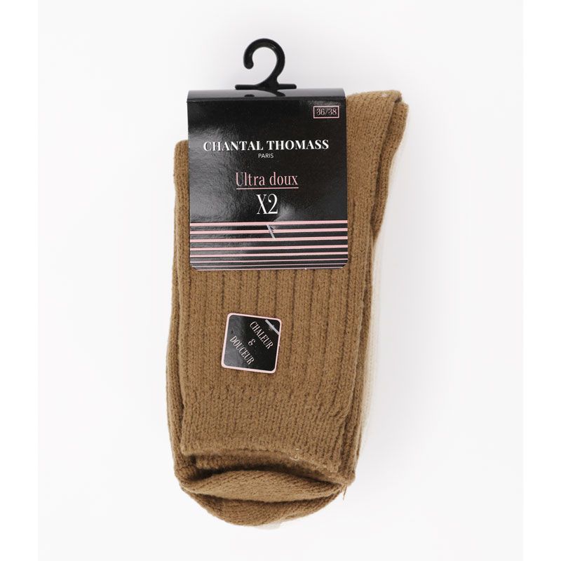 Lot de 2 chaussettes ultra doux athanais 36/38 - 39/41 Femme CHANTAL THOMASS