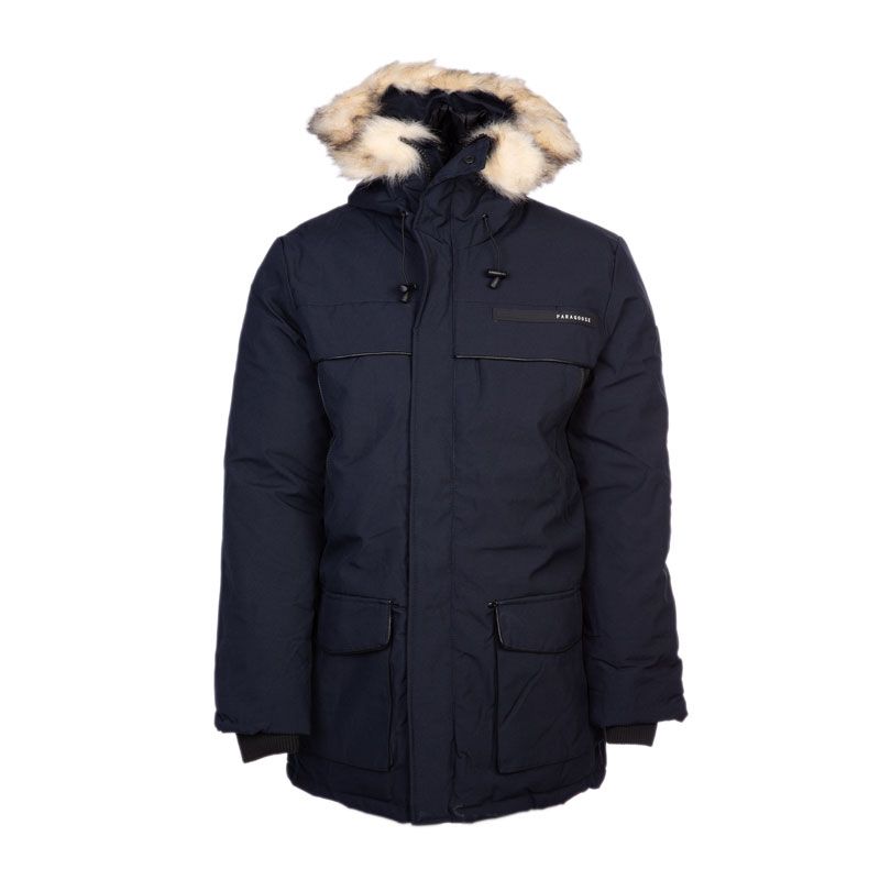 Parka gaston noire fourrure noire Homme PARAGOOSE