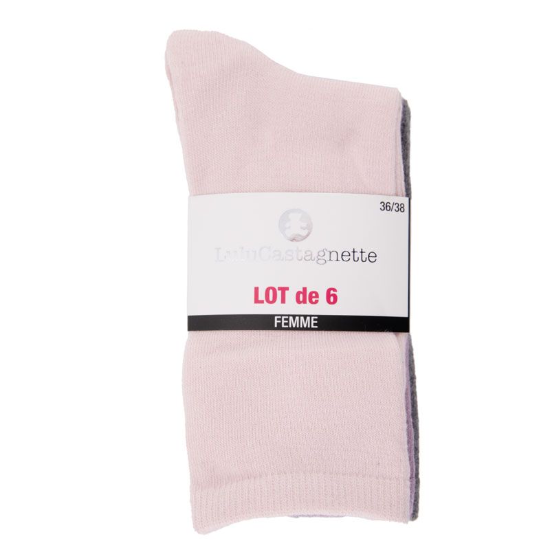 Lot de 6 chaussettes nilda Femme LULU CASTAGNETTE