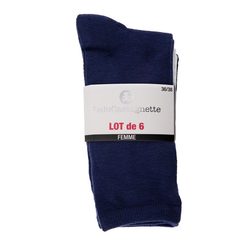 Lot de 6 chaussettes nilda Femme LULU CASTAGNETTE