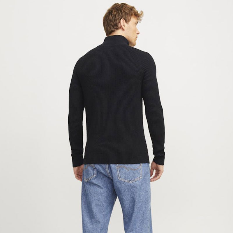 Jjpannel knit half zip aw24 black Homme JACK & JONES Jjpannel knit half zip aw24 black Homme JACK & JONES