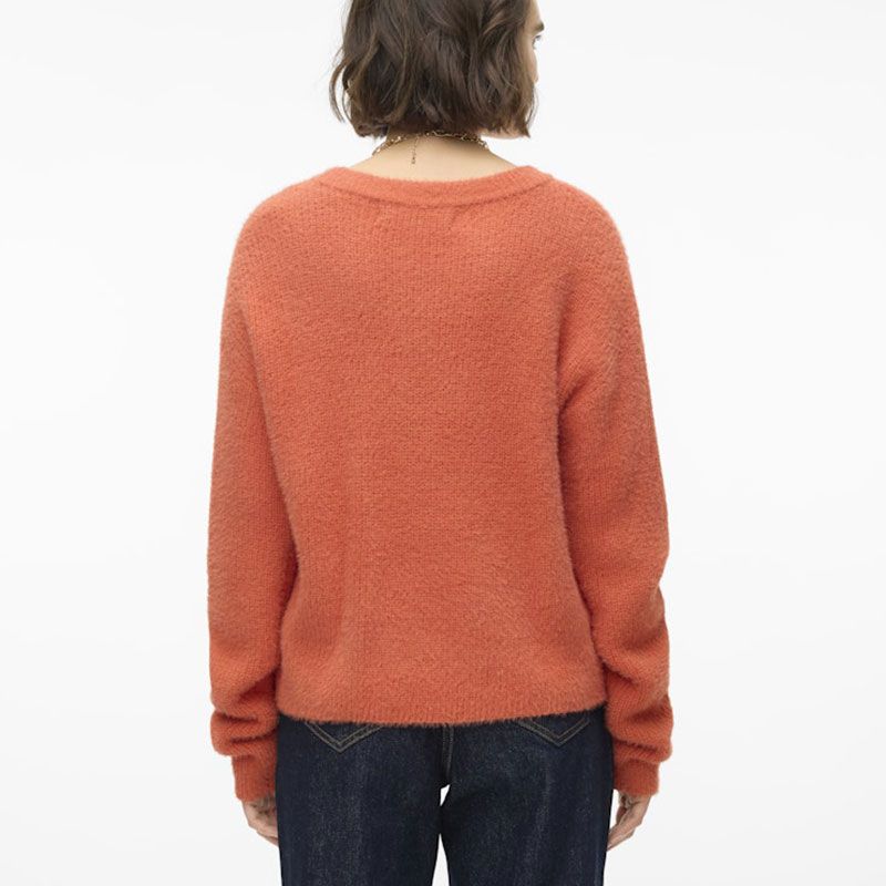 Pull burnt sienna puff ls o-neck 10310876 Femme VERO MODA Pull burnt sienna puff ls o-neck 10310876 Femme VERO MODA