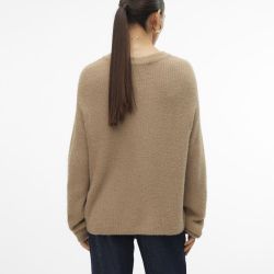Pull burnt sienna puff ls o-neck 10310876 Femme VERO MODA