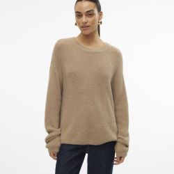 Pull burnt sienna puff ls o-neck 10310876 Femme VERO MODA
