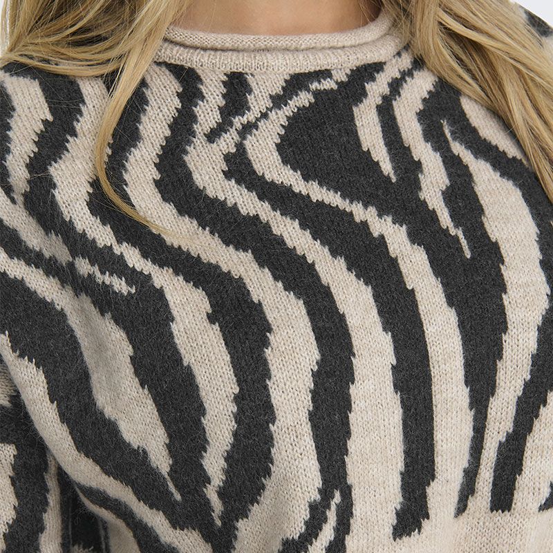 Pull ml pirate black onljade zebra ls o-neck 15324454 Femme ONLY Pull ml pirate black onljade zebra ls o-neck 15324454 Femme ONLY