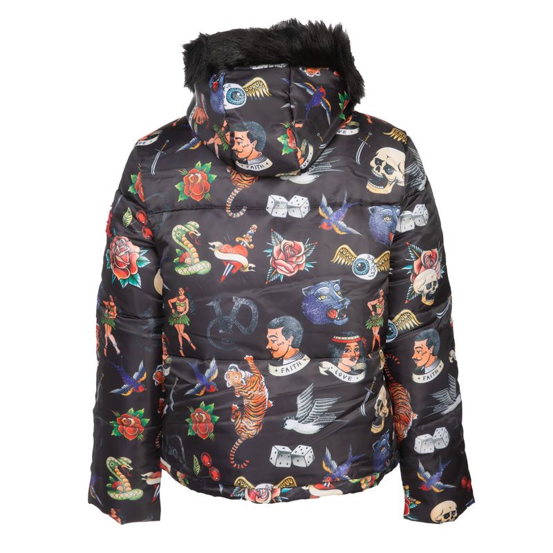 Doudoune bonny/mc courte capuche fourrureFemme VON DUTCH Doudoune bonny/mc courte capuche fourrureFemme VON DUTCH