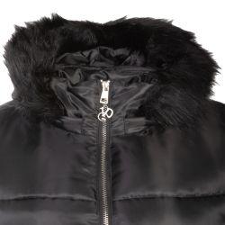 Doudoune bonny/nr courte capuche fourrure Femme VON DUTCH