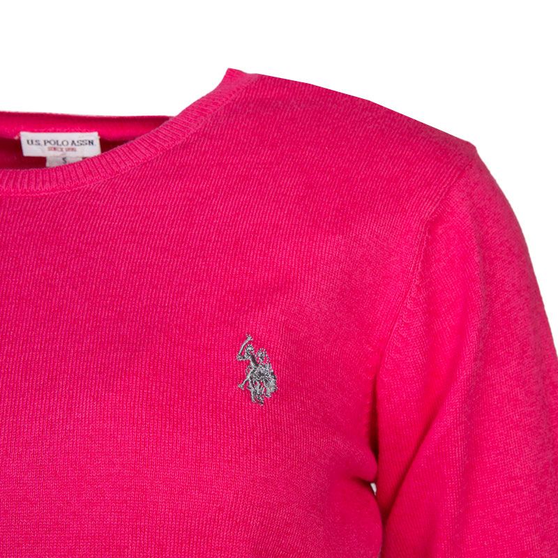 Pull fin ml noir col rond 64809 Femme US POLO