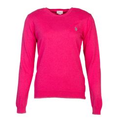 Pull fin ml noir col rond 64809 Femme US POLO