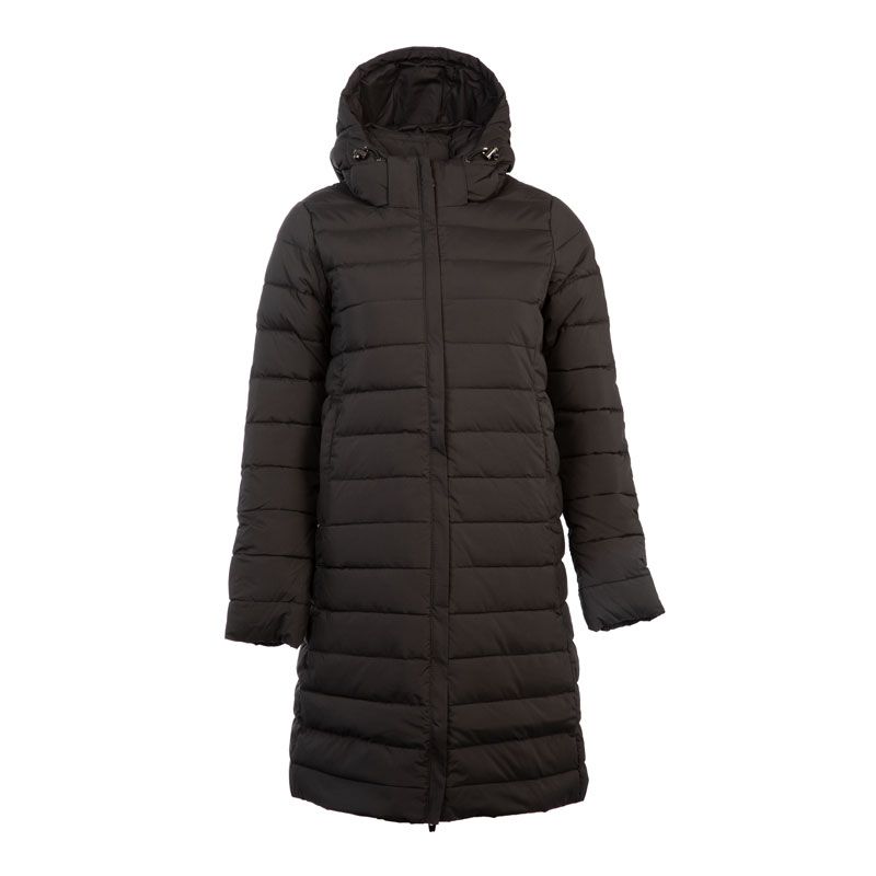 Doudoune longue capuche soft coat black spoutnic 2 Femme PYRENEX