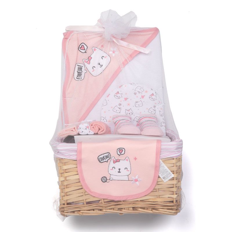 Coffret panier tk12270 rose Bébé TOM & KIDDY