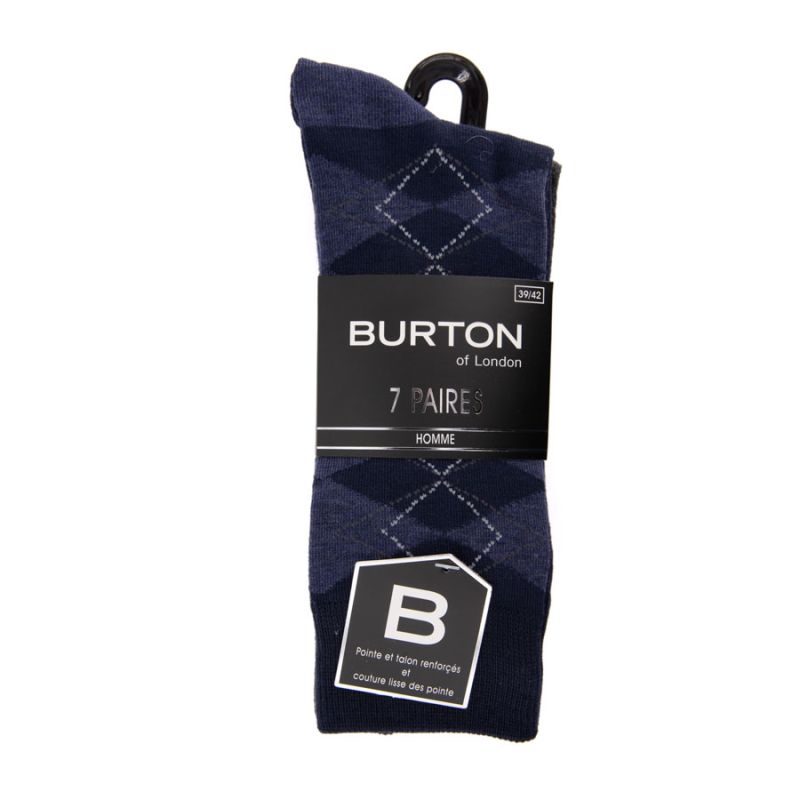 Pack de 7 chaussettes fantaisies kamalo Homme BURTON OF LONDON